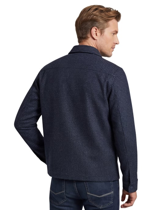 Overshirt Blue industry donkerblauw geprint - Image 2
