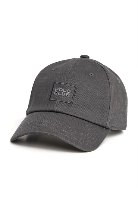 Donkergrijze six-panel pet met Polo Club-logo - Image 1
