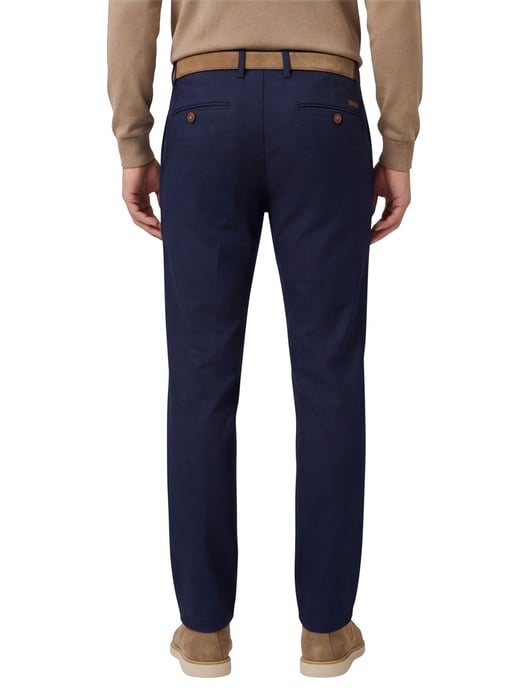 Gardeur pantalon donkerblauw effen katoen - Image 2