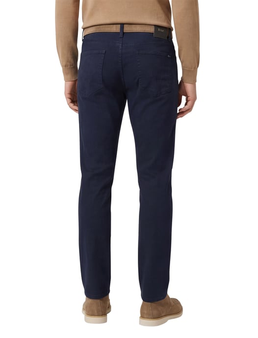 Pantalon Brax Chuck donkerblauw effen katoen - Image 2