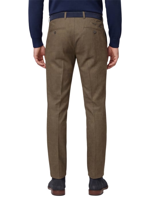 Brax Fabio pantalon bruin effen wijde fit katoen - Image 2
