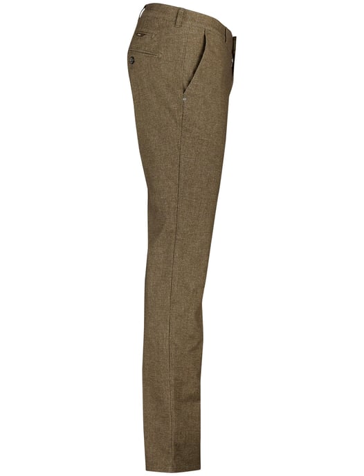 Brax Fabio pantalon bruin effen wijde fit katoen - Image 3