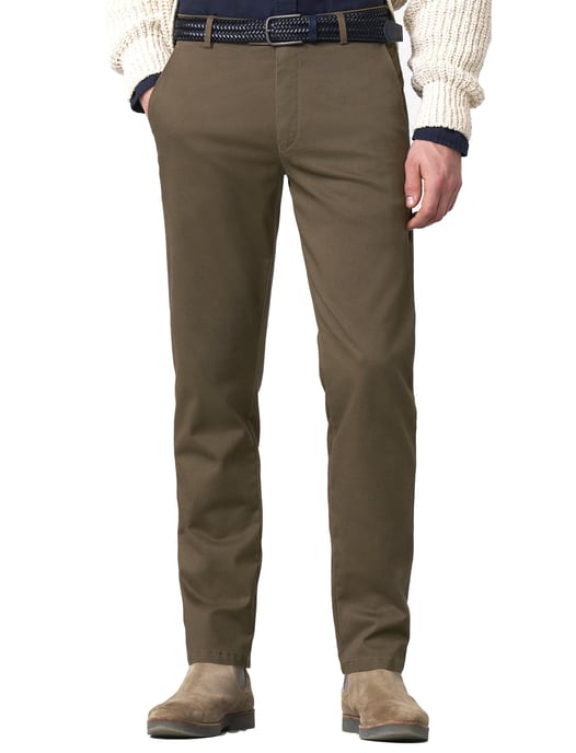 katoenen broek Meyer Bonn bruin - Image 1