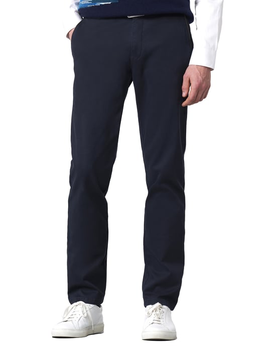 katoenen broek Meyer New York donkerblauw - Image 1