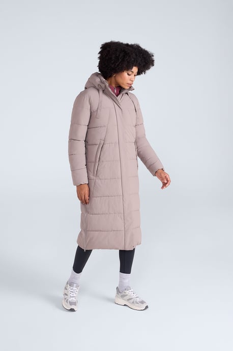 'Comfort Cloud' Women's Coat Water Resistant Padded Jacket Taupe - Image 3
