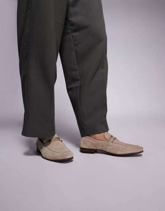 Walk London Capri trim loafer i stensamsuede - Image 4