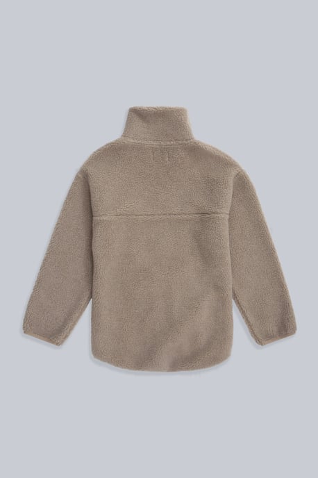'Anna' Women's Fleece Sweater Full Zip Warm Cosy Jacket Beige - Image 6