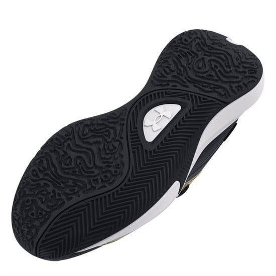 Men's Under Armour UA Lockdown 7 Low Top Basketball Sneakers in Black - Image 3