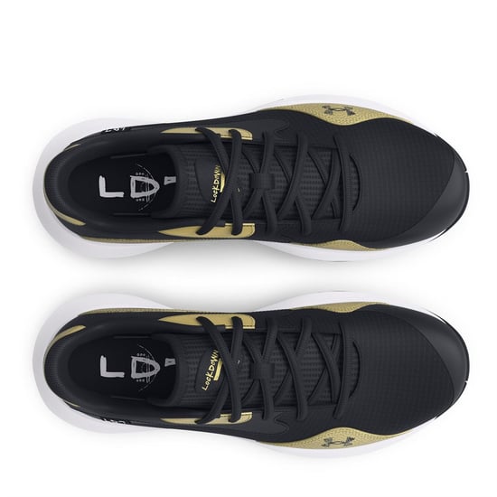 Men's Under Armour UA Lockdown 7 Low Top Basketball Sneakers in Black - Image 4