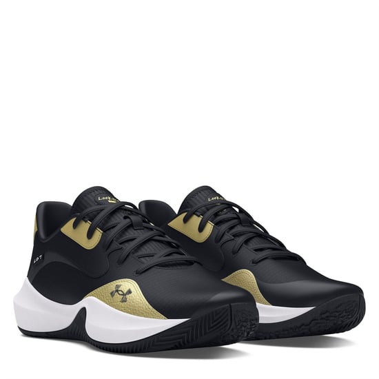 Men's Under Armour UA Lockdown 7 Low Top Basketball Sneakers in Black - Image 5