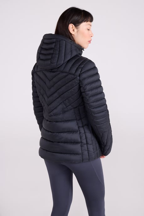 'Sky' Women's Padded Jacket with Chin Guard & Adjustable Hoodie Warm Coat Black - Image 4
