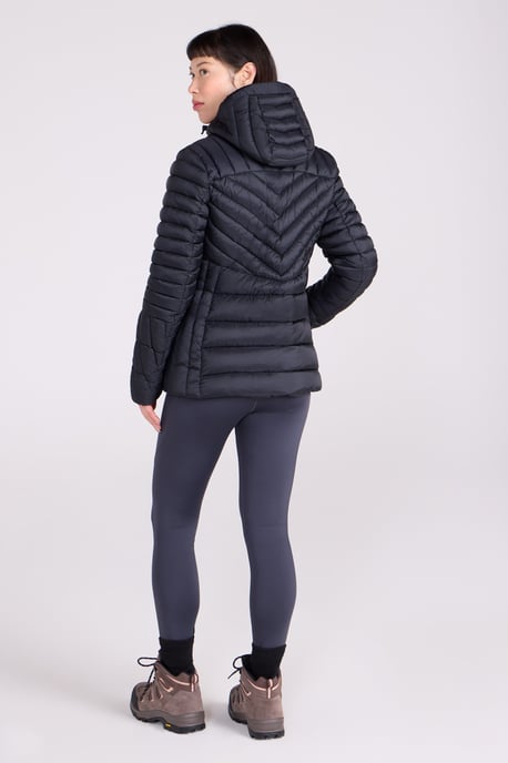 'Sky' Women's Padded Jacket with Chin Guard & Adjustable Hoodie Warm Coat Black - Image 5