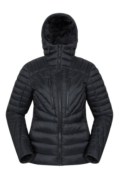 'Sky' Women's Padded Jacket with Chin Guard & Adjustable Hoodie Warm Coat Black - Image 6