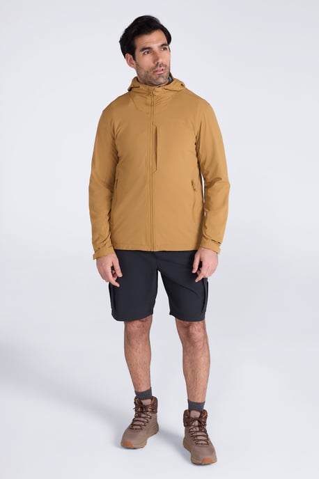 'Retreat' Men's Packable Softshell Jacket Water Resistant Coat Tan - Image 3