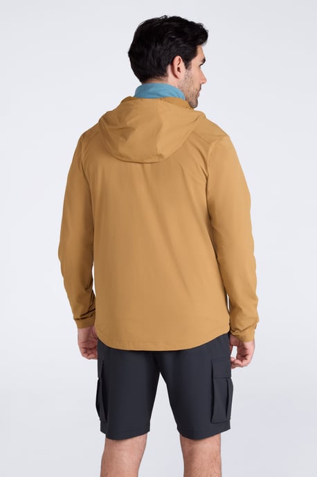 'Retreat' Men's Packable Softshell Jacket Water Resistant Coat Tan - Image 5
