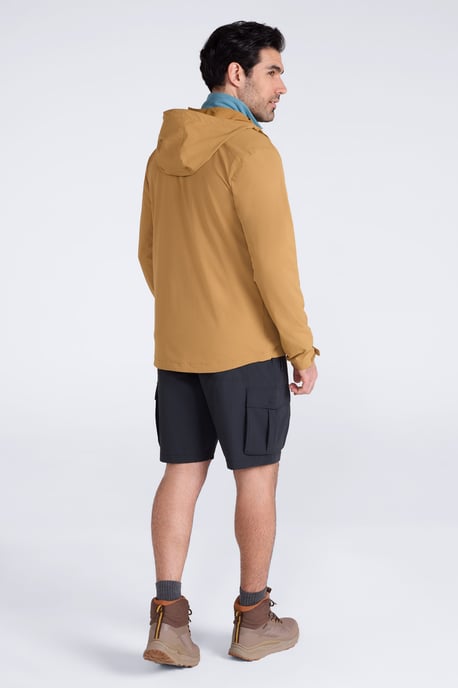 'Retreat' Men's Packable Softshell Jacket Water Resistant Coat Tan - Image 6