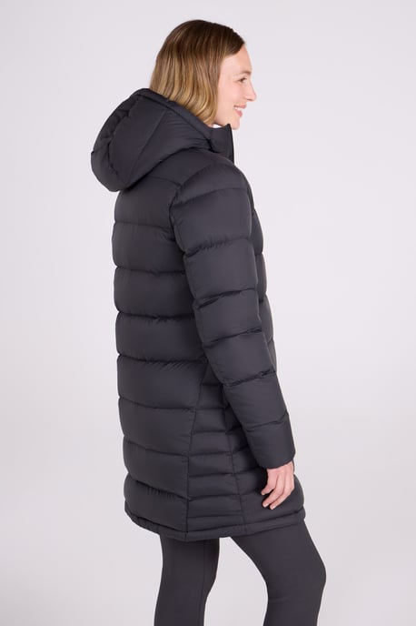 'Stratus' Women's Extreme Down Jacket Water Resistant Long Puffer Winter Coat Black - Image 4