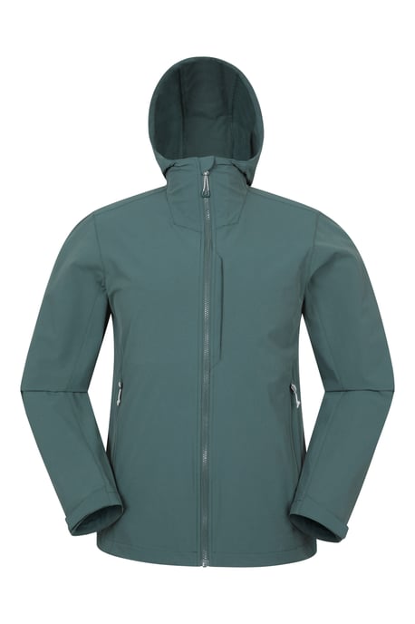 'Retreat' Men's Packable Softshell Jacket Water Resistant Coat Green - Image 2