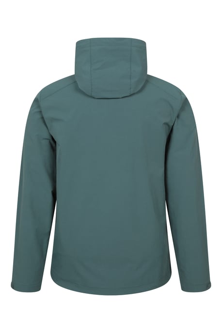 'Retreat' Men's Packable Softshell Jacket Water Resistant Coat Green - Image 6