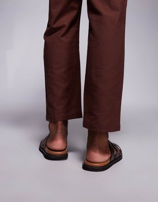 ASOS DESIGN mule-sandaler i brunt läder - Image 3