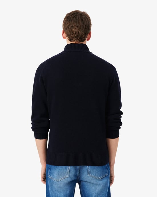 Long Sleeve Logo Detail Sweatshirt in Navy - Image 3