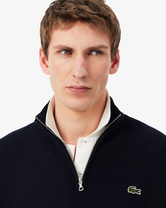 Long Sleeve Logo Detail Sweatshirt in Navy - Image 4