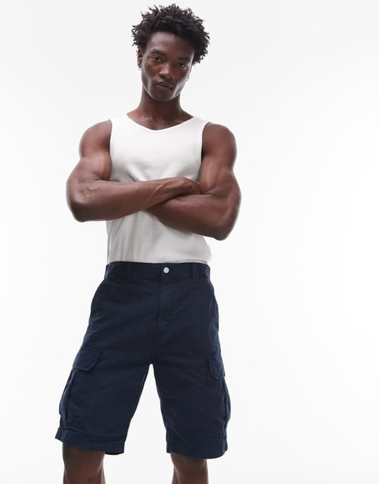 Tommy Jeans Otis reguljära cargoshorts i marinblå - Image 2