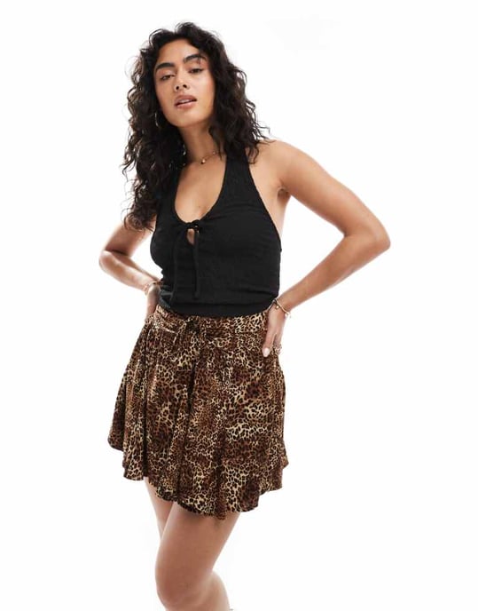 Miss Selfridge djurtryckta spetsshortsen - Image 1