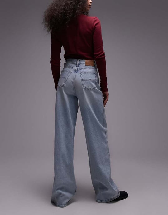 Tommy Jeans Claire hög midja vida jeans i ultralätt - Image 2