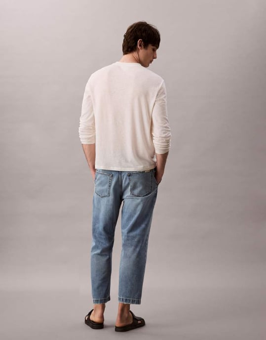 Calvin Klein Jeans 90-talets tapered jeans i solblekt tvätt - Image 2