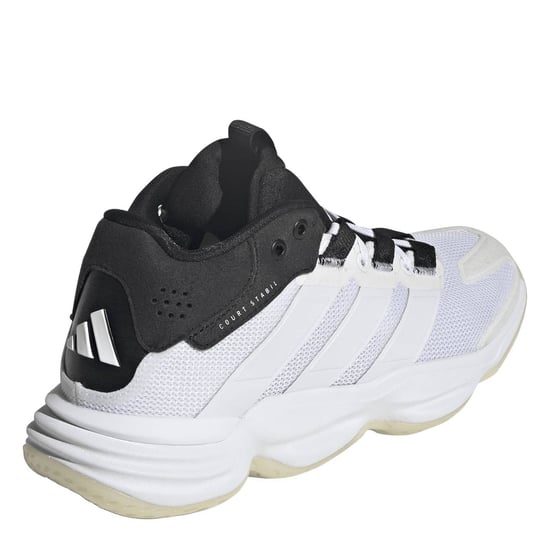Women's adidas Courtstabil Walking Shoes with Lace-Up Closure in wht/wht/Cblack - Image 4