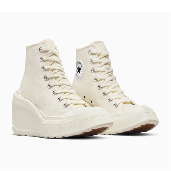 Women's Converse Chuck 70 De Luxe Wedge Heeled Trainers in 286-Egret/Bla - Image 3