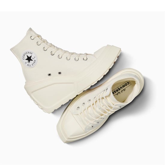 Women's Converse Chuck 70 De Luxe Wedge Heeled Trainers in 286-Egret/Bla - Image 5