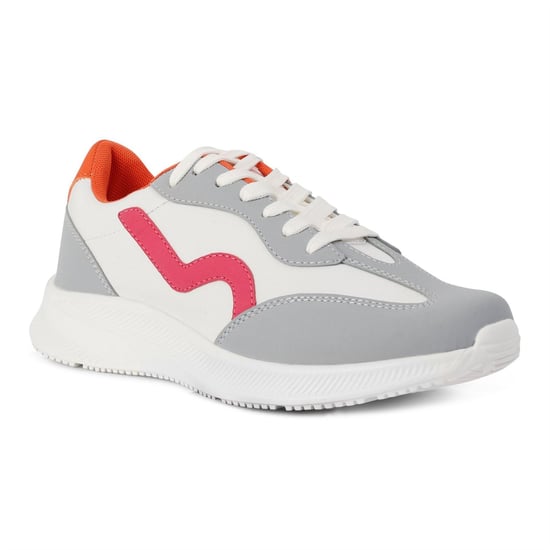 Women's Regatta Ladymarinere Low Top Lace-Up Sneakers in SnwWht/PnkPt - Image 1