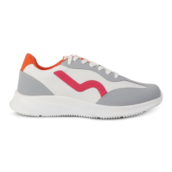 Women's Regatta Ladymarinere Low Top Lace-Up Sneakers in SnwWht/PnkPt - Image 2
