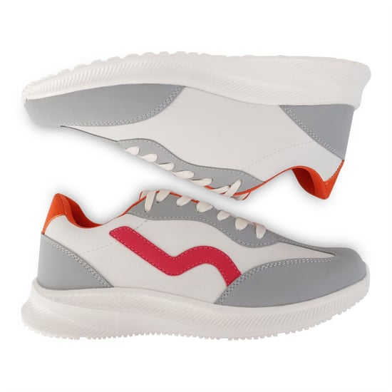 Women's Regatta Ladymarinere Low Top Lace-Up Sneakers in SnwWht/PnkPt - Image 4