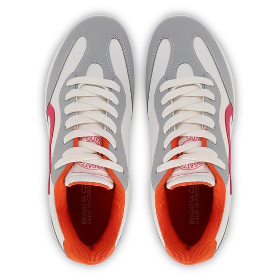 Women's Regatta Ladymarinere Low Top Lace-Up Sneakers in SnwWht/PnkPt - Image 6