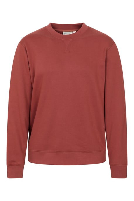 'Hemsby' Men's Plain Sweatshirt Soft Casual Lightweight Comfortable Pullover Top Rust - Image 1