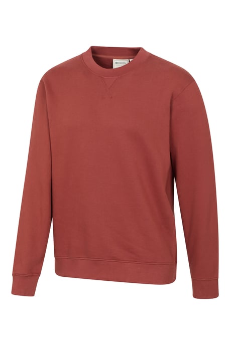 'Hemsby' Men's Plain Sweatshirt Soft Casual Lightweight Comfortable Pullover Top Rust - Image 2