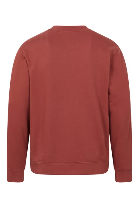 'Hemsby' Men's Plain Sweatshirt Soft Casual Lightweight Comfortable Pullover Top Rust - Image 3