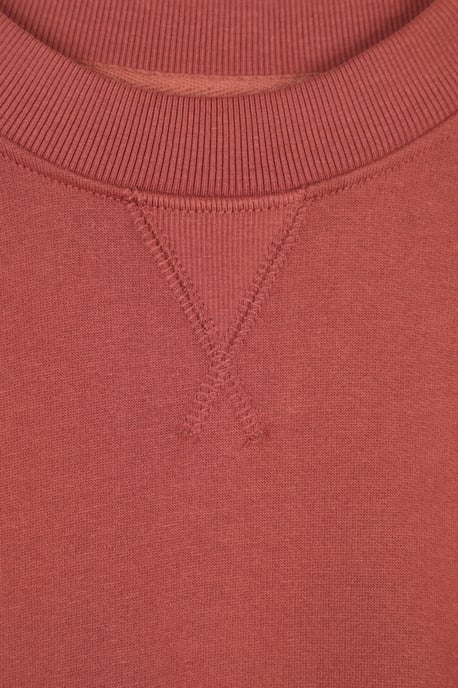 'Hemsby' Men's Plain Sweatshirt Soft Casual Lightweight Comfortable Pullover Top Rust - Image 4