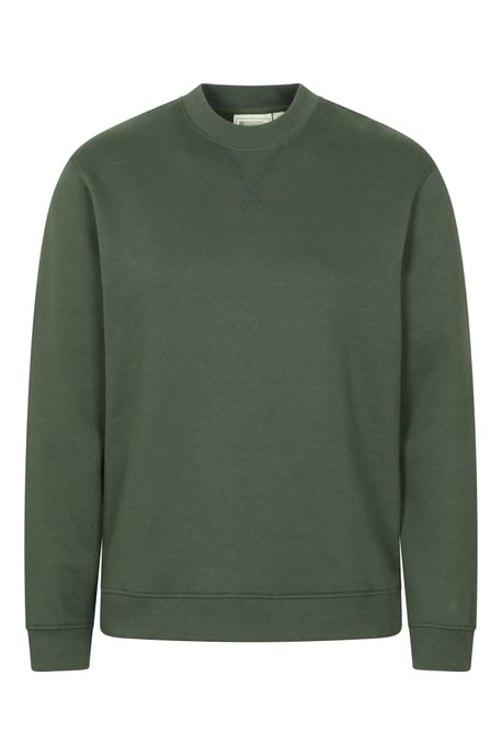 'Hemsby' Men's Plain Sweatshirt Soft Casual Lightweight Comfortable Pullover Top Green - Image 1