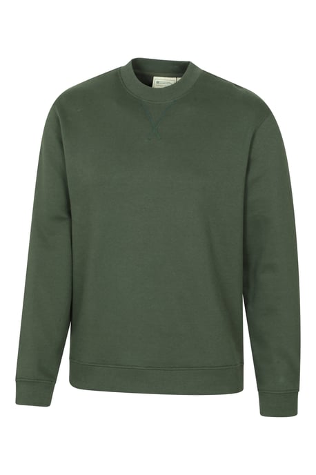 'Hemsby' Men's Plain Sweatshirt Soft Casual Lightweight Comfortable Pullover Top Green - Image 2