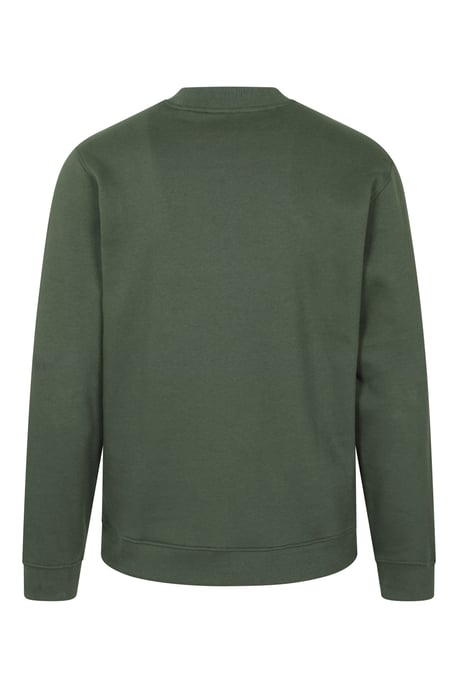 'Hemsby' Men's Plain Sweatshirt Soft Casual Lightweight Comfortable Pullover Top Green - Image 3