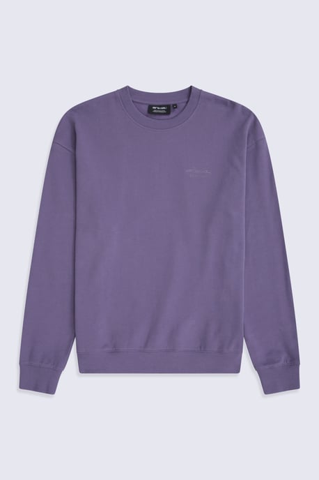 'Jonah' Men's Drop Shoulder Sweatshirt Casual Lightweight Cotton Pullover Jumper Purple - Image 5