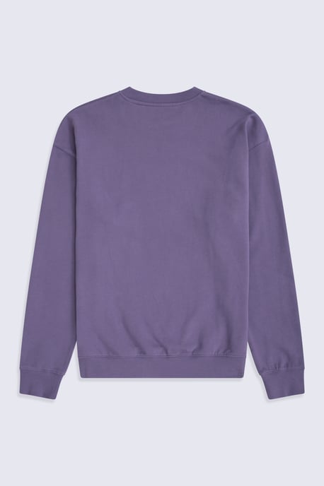 'Jonah' Men's Drop Shoulder Sweatshirt Casual Lightweight Cotton Pullover Jumper Purple - Image 6