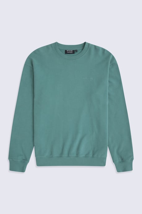 'Jonah' Men's Drop Shoulder Sweatshirt Casual Lightweight Cotton Pullover Jumper Green - Image 6