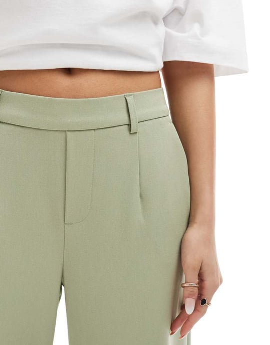Object wide leg trousers in tea green - Image 2