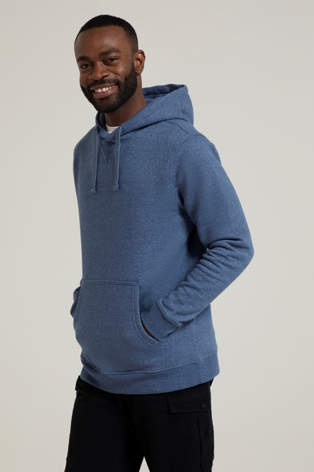 'Dorset' Men's Hoodie Drawcord Adjustable Hood Warm Cosy Pullover Blue - Image 2