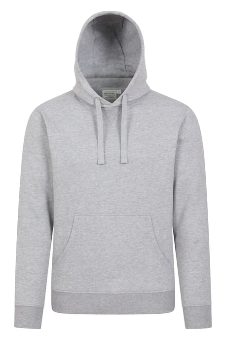 'Dorset' Men's Hoodie Drawcord Adjustable Hood Warm Cosy Pullover Light Grey - Image 5